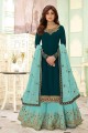 Faux Georgette Eid Sharara Suit in Rama Green with Faux Georgette