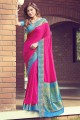 Glorious Pink Weaving Silk Saree