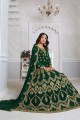 Faux Georgette Eid Anarkali Suit in Green