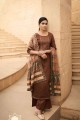Brown Cotton Palazzo Pant Eid Palazzo Suit in Cotton