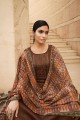 Brown Cotton Palazzo Pant Eid Palazzo Suit in Cotton