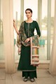Green Cotton Eid Palazzo Suit with dupatta