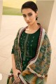 Green Cotton Eid Palazzo Suit with dupatta