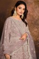 Net Pink Eid Anarkali Suit in Net