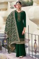 Georgette Green Palazzo Suit in Georgette