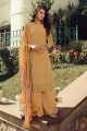 Dusty Yellow Georgette Palazzo Pant Palazzo Suit in Georgette