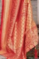 Pink Silk Weaving South Indian Saree with Blouse