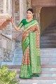 Elegant Silk Maroon South Indian Saree in Weaving