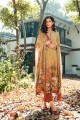 Yellow Palazzo Suit in Crepe with Crepe