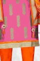 Cotton Salwar Kameez in Pink Cotton