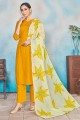 Yellow Palazzo Pant Palazzo Suit in Rayon with Rayon