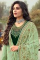 Designer Green Palazzo Suit with Georgette