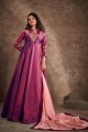 Burgundy Silk Gown Dress