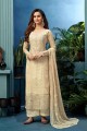 Cotton Palazzo Suit with Cotton in Beige