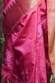 Enticing Weaving Silk South Indian Saree in Pink