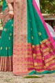 Rama  Saree in Silk with Weaving