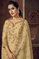 Silk Palazzo Suit with Silk in Golden