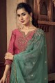 Indian Ethnic Pink Silk Palazzo Suit