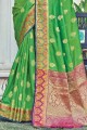 Green Silk Weaving South Indian Saree with Blouse