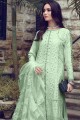 Pista Green Cotton Palazzo Suit with Cotton