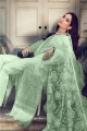 Pista Green Cotton Palazzo Suit with Cotton