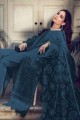 Navy Blue Palazzo Pant Palazzo Suit in Cotton with Cotton