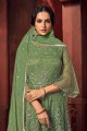 Green Net Sharara Suit in Net