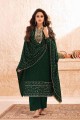 Green Palazzo Pant Eid Pakistani Suit in Georgette with Georgette