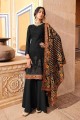 Black Georgette Eid Palazzo Suit with dupatta