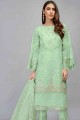Silk Green Salwar Kameez dupattta