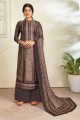 Pure pashmina Palazzo Suit in Dusty Grey