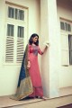 Pink Silk Palazzo Suit in Silk