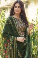 Cotton Green Palazzo Suit in Cotton