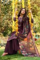 Burgundy  Palazzo Suit with Cotton