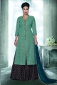 Palazzo Suit in Light Blue Georgette with Georgette