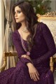Purple Georgette Anarkali Suit with dupatta