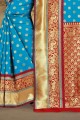Firozi  Weaving Handloom Silk Banarasi Saree