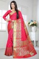 Ravishing Weaving Silk South Indian Saree in Pink