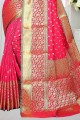 Ravishing Weaving Silk South Indian Saree in Pink