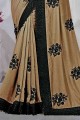 Dusty  Saree in Silk with Embroidered