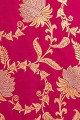 Burgundy Banarasi raw Silk Banarasi Saree with Weaving