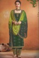 Green Tusser Art silk Tusser Art silk Palazzo Suit