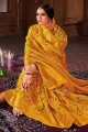 Yellow Banarasi Saree in Weaving Banarasi raw Silk