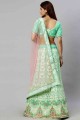 Georgette Lehenga Choli in Green with Embroidery