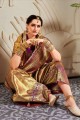 Banarasi raw Silk Banarasi Saree with Weaving in Purple