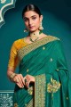 Green Embroidered Saree in Chiffon