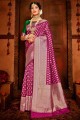 Purple South Indian Saree in Weaving Art Silk