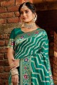 Designer Rama Banarasi raw Silk Weaving Banarasi Saree with Blouse