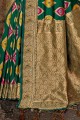 Green Banarasi Saree in Banarasi raw Silk with Weaving