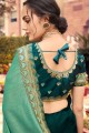 Glorious Green Silk Saree with Embroidered